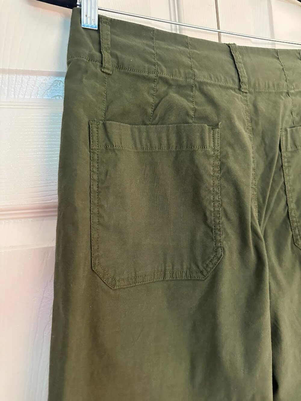 Anthropologie Maeve Colette High-Rise Wide-Leg Cropped Pants in Magic Fabric 30 - Picture 6 of 7